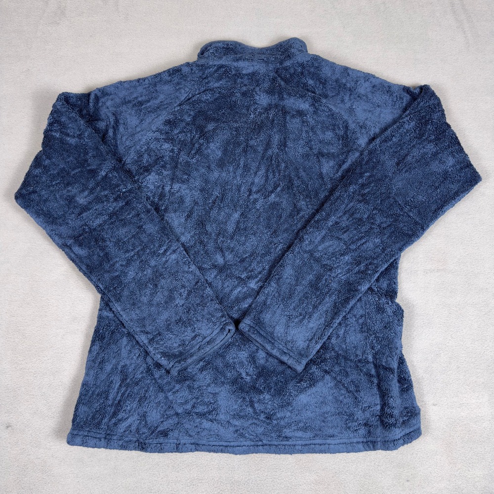 The North Face Osito Quarter Zip‎ Fleece Pullover Womens L Blue High Pile Cozy - Picture 2 of 6